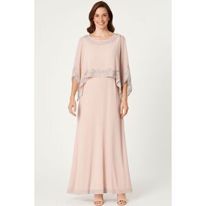 J Kara Blush Pink Beaded Capelet Gown Size 18W NWT – Formal Evening Dress